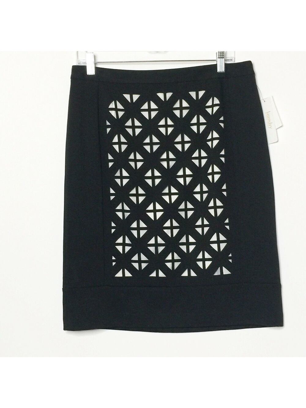 Laundry by Shelli Segal size 10 black skirt NEW!! Fully Lined